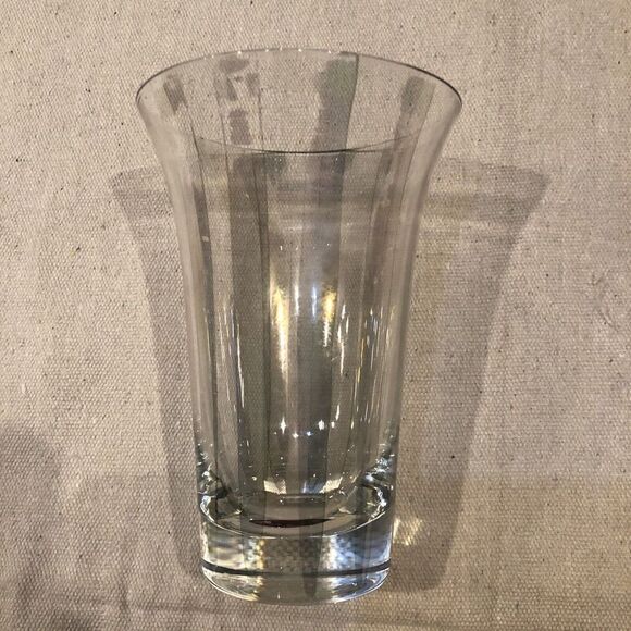 Vtg SP Collection 1997 Handmade in Poland Glass Clear Striped Glass 11pc Green - Picture 5 of 11